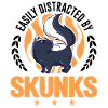 Easily distracted by Skunks Stinktier