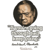 Citation de Churchill traversant l’enfer