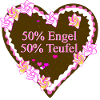 Lebkuchenherz Engel Teufel