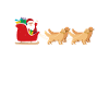 Golden Retriever Santa Christmas Sleigh -