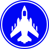 Airplane jet symbol