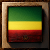 Framed Reggae Wood Flag painting