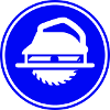 Hand Circular Saw Symbol Silhouette