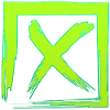 Symbol shape typography letter Alphabet X