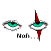 Augen mit einer Narbe
