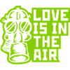 Gas mask love in air