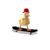 Funny little duck skateboards
