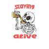 Skull Beer Staying Alive