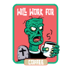 Fonctionnera pour Coffee Zombie Halloween