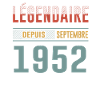 Légendaire Depuis Septembre 1952 Anniversaire