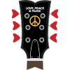 Gitarre Love Peace Music