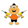 MANN - HEIMWERKER - HANDWERKER - BOHRER - FUN