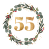 55 Number wreath