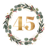 45 Number wreath
