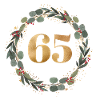 65 Number wreath