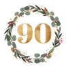 90 Number wreath