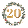 20 Number wreath