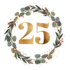 25 Number wreath