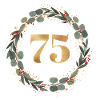 75 Number wreath