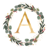 Customizable Monogram A Wreath