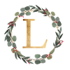 Customizable Monogram L Wreath