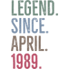 Legend Since April 1989