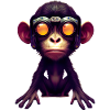 Monkey with glasses.