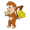 Monkey with bananas