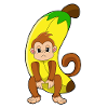 Singe à la banane