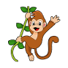 Singe dans la jungle