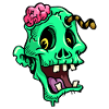 HEAD OF A FUNNY ZOMBIE