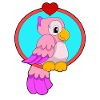 Parrot with heart