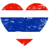 Thailand Flag Heart