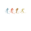 Cross-country biathlon cross-country skiers