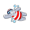 Nilpferd Taucher Schwimmbrille Tauchen
