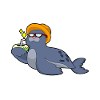 Seal with coconut