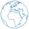 earth neon blue