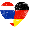 Thailand Germany Flag Heart
