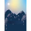 Berge mit See