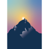 Mountain at sunset