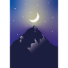 Mountain in the moonlight