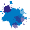 Farbklecks Blau