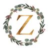 Customizable Monogram Z Wreath