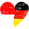 Indonesia Germany Flag Heart