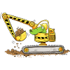 Bagger Mit Krokodil Baustelle Baggerfahrer Jungen