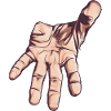 reaching hand, vector art