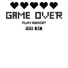 Game Over Lettrage Rétro