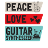 Peace Love Guitare Synthétiseur Batterie