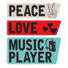 Peace Love Music Player Mélomanes