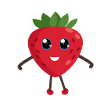 Une fraise super heureuse!
